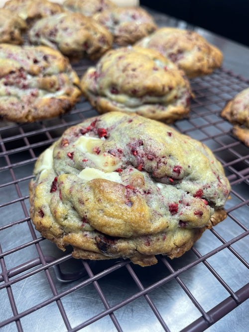Cookie chocolat blanc framboise